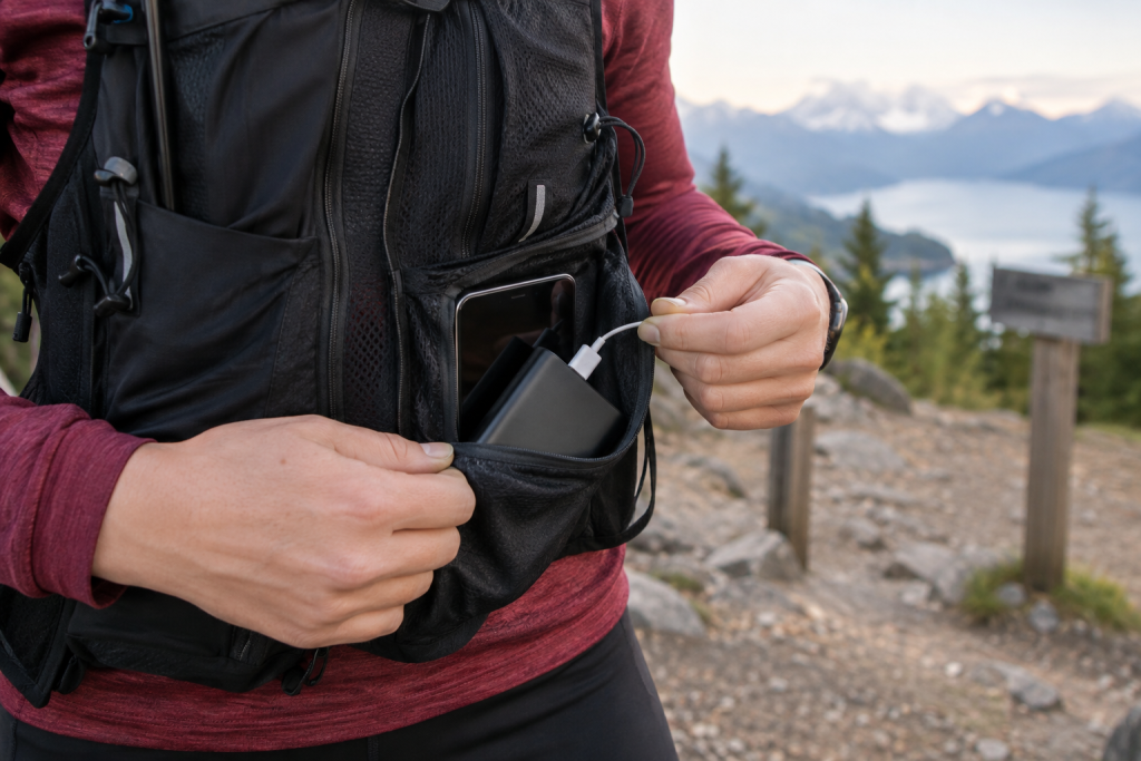 Compact power bank packed for a long running event