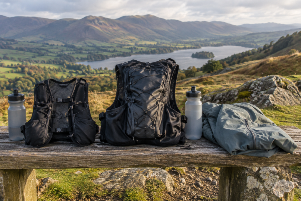 Compact and larger running vests compared